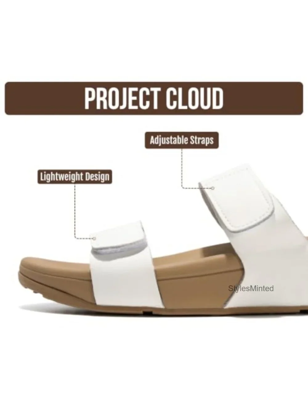 Genuine Leather Platform Slide Sandals Women Non-Slip